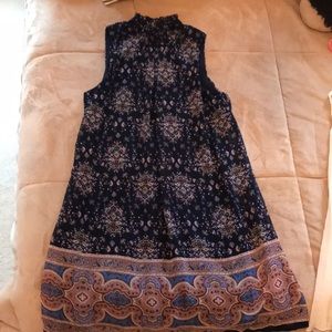 Floral high neck dress